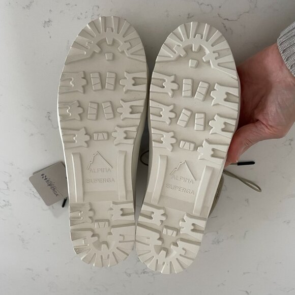 Superga Super 2644 Alpina Quilted Nylon Lace Up Boots Grey Fossil-F Sz 7.5-8.5W - Picture 9 of 16